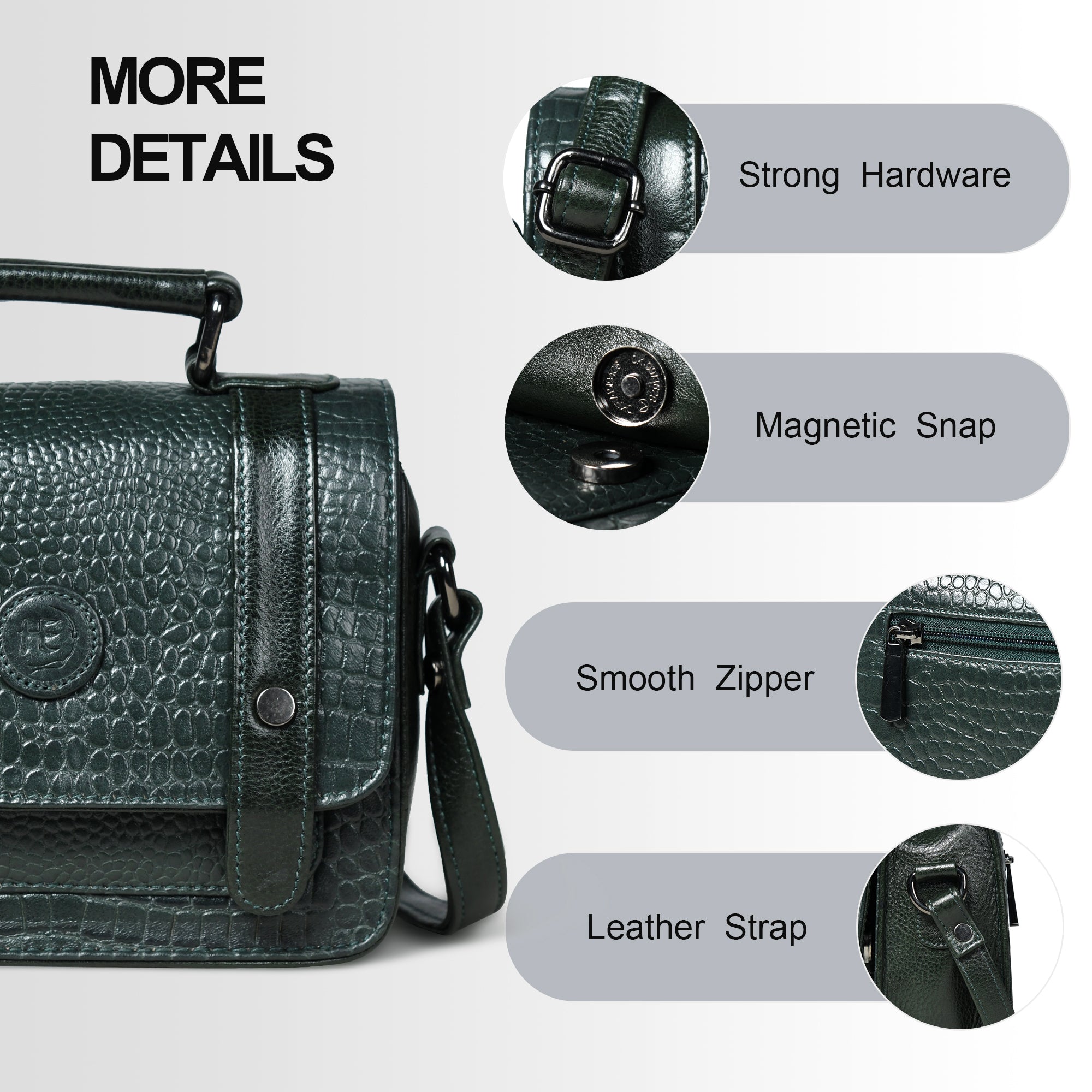 Urban Voyager Leather Belt Bag -Black Colour